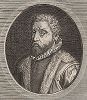 Дирк Корнхерт (1522 -- 1590 гг.) -- голландский гравер и поэт. Гравюра Филибера Боуттатса. 