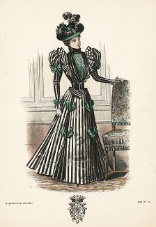 Французская мода из журнала La Mode de Style, выпуск № 38, 1896 год.