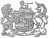 Фамильный герб английского аристократического рода графов Беверли (The Illustrated London News №301 от 05/02/1848 г.)