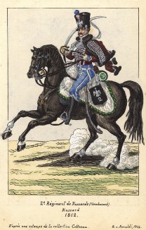 1812 г. Кавалерист 2-го полка французских гусар. Коллекция Роберта фон Арнольди. Германия, 1911-28