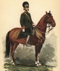 Старший офицер гвардейского полка конных гренадер (из альбома литографий Armée française et armée russe, изданного в Париже в 1888 году)