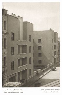 Новый дом на Машковской улице. Лист 110 из альбома "Москва" ("Moskau"), Берлин, 1928 год
