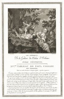 Презрение из серии "Четыре Аллегории Любви" Паоло Веронезе. Лист из знаменитого издания Galérie du Palais Royal..., Париж, 1808