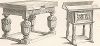 Английские резные столы, XVI век. Meubles religieux et civils..., Париж, 1864-74 гг. 