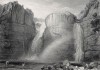 Водопад Хайфорс на реке Тиз, Англия (лист из альбома "Галерея Тёрнера", изданного в Нью-Йорке в 1875 году)
