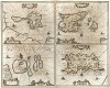 Острова Линдисфарн, Гернси, Фарн и Джерси. Holy Iland, Garnsey, Farne, Jarsey. Составлена Герхардом Меркатором (Gerhard Mercator). Амстердам, 1630 