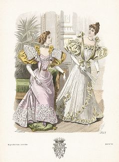 Французская мода из журнала Le Salon de la Mode, выпуск № 30, 1895 год.