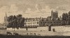 Мертон-Колледж, основанный в 1264 году. Именно это здание послужило образцом при создании всех других колледжей Оксфорда и Кембриджа (из A New Display Of The Beauties Of England... Лондон. 1776 год. Том 1. Лист 257)