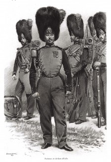 Парадная форма жандармов французской императорской гвардии образца 1855-70 годов. Types et uniformes. L'armée françаise par Éduard Detaille. Париж, 1889