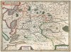 Карта области Сентонж с городами Ла-Рошель, Коньяк и южной части островов Олерон. Carte du pais de Xaintonge. Составили Йодокус и Хенрикус Хондиус. Амстердам, 1650