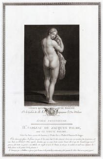 Венера, расчёсывающая волосы. Galérie du Palais Royal gravée d’après les tableaux des différentes еcoles... Париж, 1786