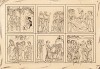Аллегорические сцены из "Нравоучительной Библии" французских миниатюристов братьев Лимбург, часть вторая (из Les arts somptuaires... Париж. 1858 год)