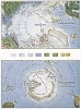 Карта южного и северного полярных полюсов. 1927 год. 