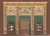 Кабинеты орехового дерева и вариант декора стен гостиной в ренессансном стиле от лондонского маэстро Джона Крейса (Каталог Всемирной выставки в Лондоне. 1862 год. Том 3. Лист 247)