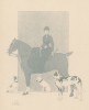 На конную прогулку вместе с собаками (из "Иллюстрированной истории верховой езды", изданной в Париже в 1891 году)