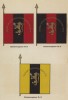 Знамёна 14-го, 15-го и 16-го пехотных полков норвежской армии (лист 17 работы Den Norske haer. Organisasjon bevaebning, og uniformsbeskrivelse, изданной в Лейпциге в 1932 году)
