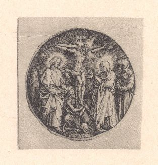 Распятие Христово. Гравюра Альбрехта Дюрера, выполненная в 1518 году (Репринт 1928 года. Лейпциг)