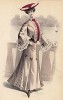 Платье для прогулки в уже не жаркую осеннюю погоду на Ривьере (Les grandes modes de Paris за 1903 год. Август)