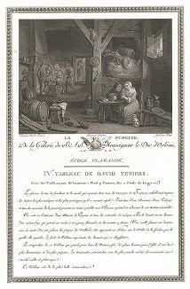 Курильщица работы Давида Тенирса Младшего. Лист из знаменитого издания Galérie du Palais Royal..., Париж, 1808