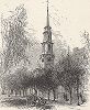 Собор на Булл-стрит, Саванна, штат Джорджия. Лист из издания "Picturesque America", т.I, Нью-Йорк, 1872.