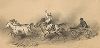 Езда на почтовых в Валахии (с рисунка К. Н. Филиппова). Русский художественный листок. № 31 за 1854 год