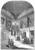 Величественная парадная лестница в вестибюле построенного в 1844 году здания престижной ювелирной компании "Голдсмит", входящей в число "Великой дюжины" компаний лондонского Сити (The Illustrated London News №89 от 13/01/1844 г.)