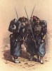 Стрелки гвардии императора Наполеона III в 1863 году (из популярной в нацистской Германии работы Мартина Лезиуса Das Ehrenkleid des Soldaten... Берлин. 1936 год)