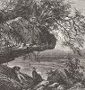Вид на окрестности Харперс-Ферри с холмов штат Мэриленд. Лист из издания "Picturesque America", т.I, Нью-Йорк, 1872.