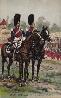 1857 г. Конные жандармы гвардии императора Наполеона III. Коллекция Роберта фон Арнольди. Германия, 1911-29