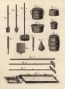 Фаянсовая мастерская. Инструменты для перемешивания глины (Ивердонская энциклопедия. Том IV. Швейцария, 1777 год)