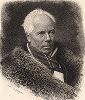 Федор Иванович Йордан (1800-1883), русский гравер. Офорт В.А. Боброва, 1880 год.