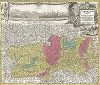 Карта герцогства Каринтия и панорама города Клагенфурта. Carinthia Ducatus distincta in superiorem et inferior. 