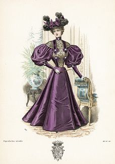 Французская мода из журнала La Mode de Style, выпуск № 39, 1895 год.