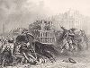 27 июля 1794 г. Последняя телега (La dernière charette). Якобинцев везут на казнь в день переворта 9 термидора. Париж, 1835