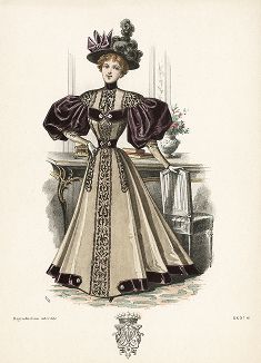 Французская мода из журнала La Mode de Style, выпуск № 41, 1895 год.