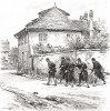 Французские пехотинцы в уличном бою во время франко-прусской войны (из Types et uniformes. L'armée françáise par Éduard Detaille. Париж. 1889 год)