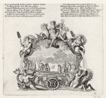 Елисей и Нееман (из Biblisches Engel- und Kunstwerk -- шедевра германского барокко. Гравировал неподражаемый Иоганн Ульрих Краусс в Аугсбурге в 1700 году)