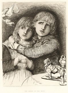 Дети в лесу. Лист из серии "Галерея офортов". Лондон, 1880-е