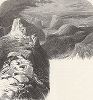 Вид на Йосемити со скалы Встреча Отдыхающих Облаков. Йосемити, штат Калифорния. Лист из издания "Picturesque America", т.I, Нью-Йорк, 1872.