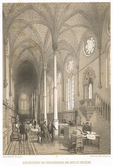Библиотека Консерватории искусств и ремёсел (из работы Paris dans sa splendeur, изданной в Париже в 1860-е годы)