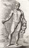 Геракл с львиной шкурой. Лист из Sculpturae veteris admiranda ... Иоахима фон Зандрарта, Нюрнберг, 1680 год. 