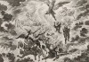 Архангел Михаил и ангелы сражаются со Зверем (из Biblisches Engel- und Kunstwerk -- шедевра германского барокко. Гравировал неподражаемый Иоганн Ульрих Краусс в Аугсбурге в 1694 году)
