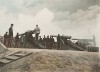 Батарея дальнобойных пушек калибра 155 французской полевой артиллерии. L'Album militaire. Livraison №6. Artillerie à pied. Париж, 1890
