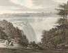 Ниагарский водопад. Один из четырёх видов на водопад, созданных английским художником-пейзажистом и гравёром Уильямом Джеймсом Беннеттом. 