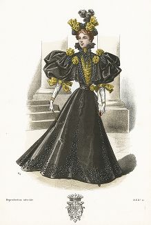 Французская мода из журнала La Mode de Style, выпуск № 44, 1895 год.