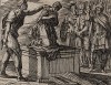 Поликсену приносят в жертву на могиле Ахилла. Гравировал Антонио Темпеста для своей знаменитой серии "Метаморфозы" Овидия, л.122. Амстердам, 1606