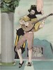Музыкант в карнавальной маске. Иллюстрация Умберто Брунеллески к произведению Вольтера "Кандид, или оптимизм" - Candide Ou L'Optimisme. Париж, 1933