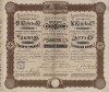 Общество пивоваренного завода «В. Киок и Ко» в Варшаве. Акция в 1000 рублей. Варшава. 1889 год