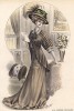 Мадмуазель Лара в платье от Paquin. Одна из постановок Комеди Франсэз 1907 года (Les grandes modes de Paris за 1907 год).
