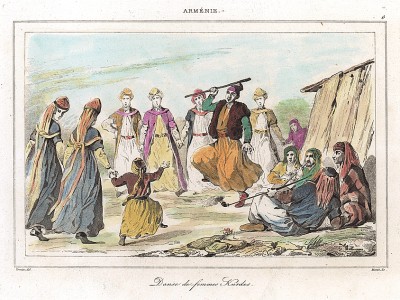 Танец курдских женщин. L'Univers. Histoire et description de tous les peuples. Armenie…, л.6. Париж, 1838